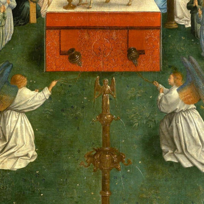 Adorazione Dell'Agnello Jan van Eyck jve4 quadro stampato su tela