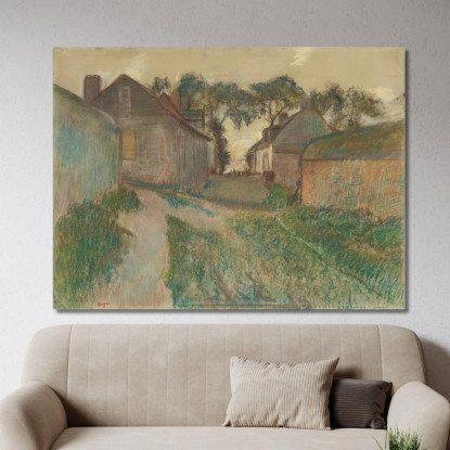 Rue Quesnoy Saint-Valéry-Sur-Somme Edgar Degas edg193 quadro stampato su tela