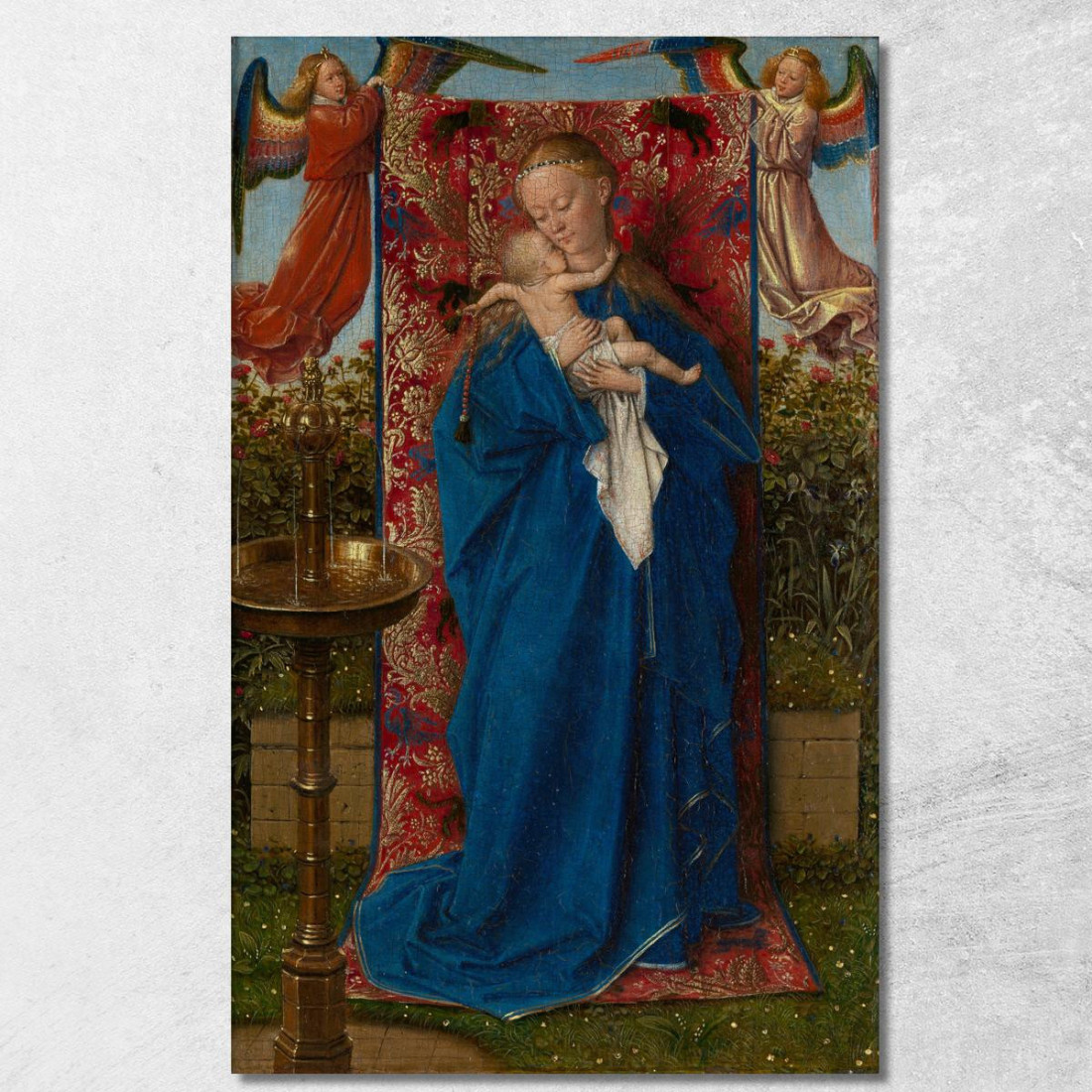 Madonna Alla Fontana Jan van Eyck jve7 quadro stampato su tela