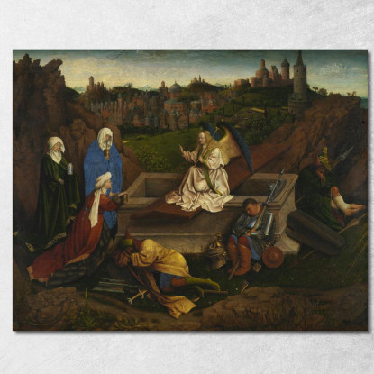 Le Tre Marie Al Sepolcro Jan van Eyck jve9 quadro stampato su tela