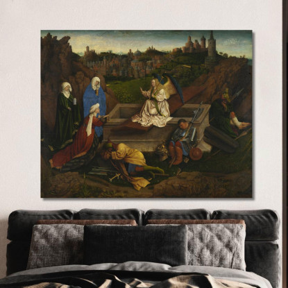 Le Tre Marie Al Sepolcro Jan van Eyck jve9 quadro stampato su tela