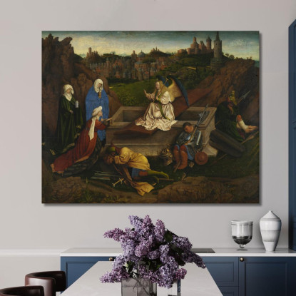 Le Tre Marie Al Sepolcro Jan van Eyck jve9 quadro stampato su tela