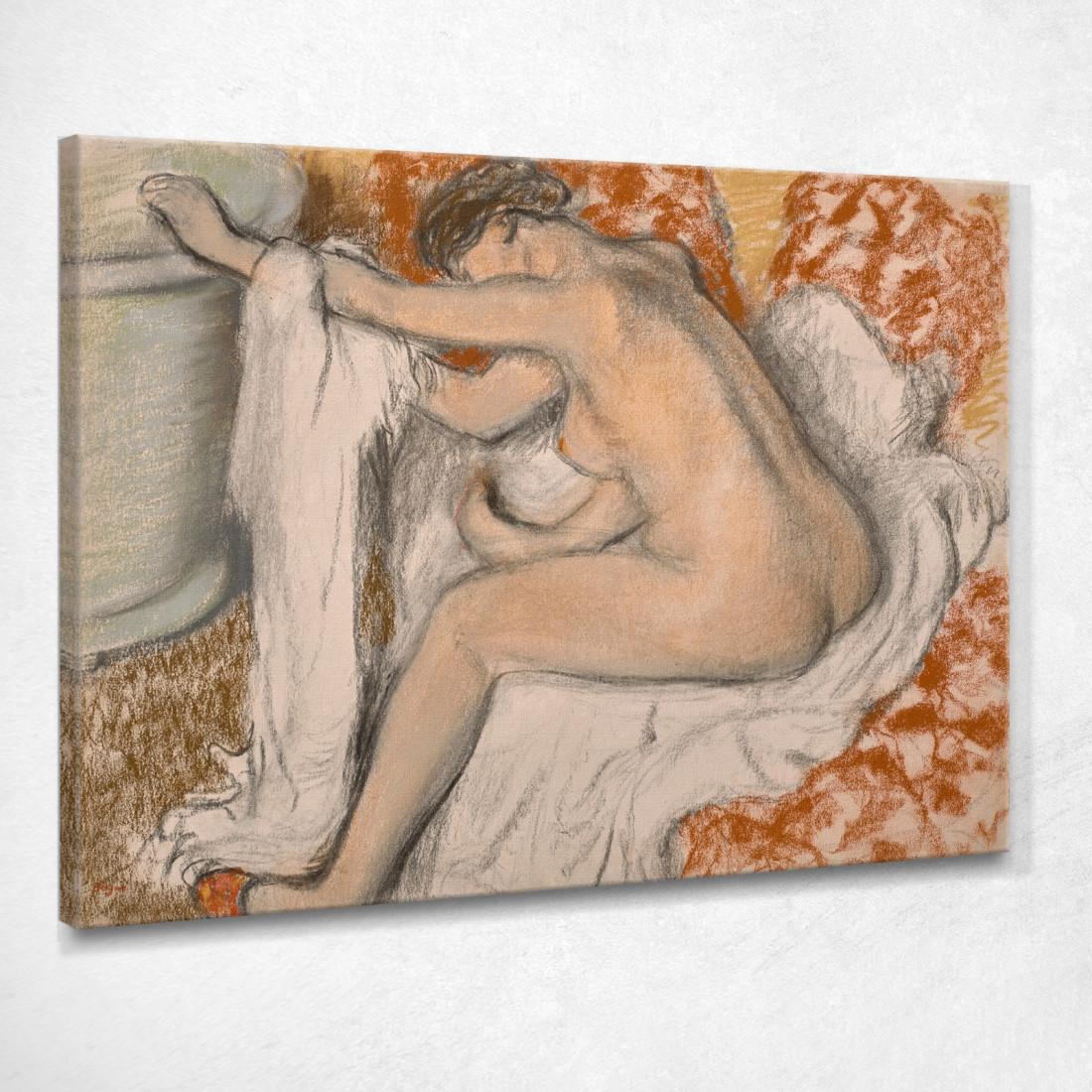 Uscire Dal Bagno Edgar Degas edg195 quadro stampato su tela