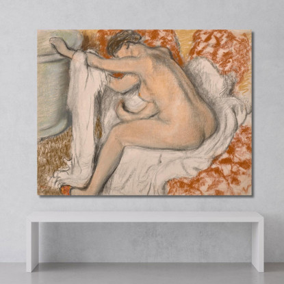 Uscire Dal Bagno Edgar Degas edg195 quadro stampato su tela