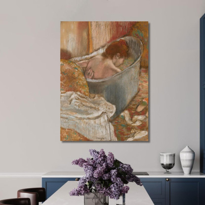 Le Bain (Donna Nella Vasca Da Bagno) Edgar Degas edg197 quadro stampato su tela