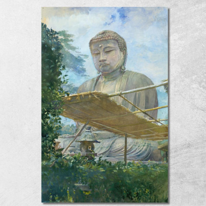 La Grande Statua Del Buddha Amida A Kamakura Conosciuta Come Il Daibutsu Del Giardino Del Sacerdote John La Farge jlf33 quadro 