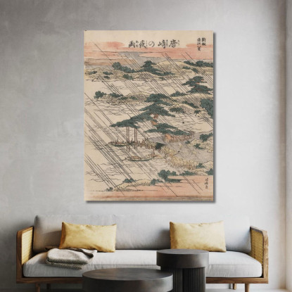Karasaki No Yau katsushika hokusai khk30 quadro stampato su tela