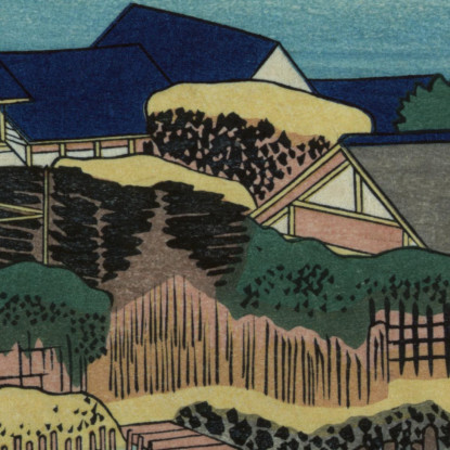 Deposito Di Legname katsushika hokusai khk38 quadro stampato su tela