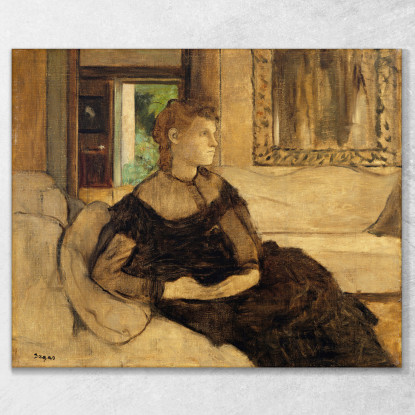 Madame Théodore Gobillard (Yves Morisot 1838 1893) Edgar Degas edg205 quadro stampato su tela