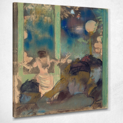 Mademoiselle Bécat Al Café Des Ambassadeurs Edgar Degas edg206 quadro stampato su tela