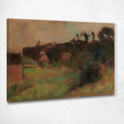 Case Ai Piedi Di Una Scogliera Edgar Degas edg207 quadro stampato su tela