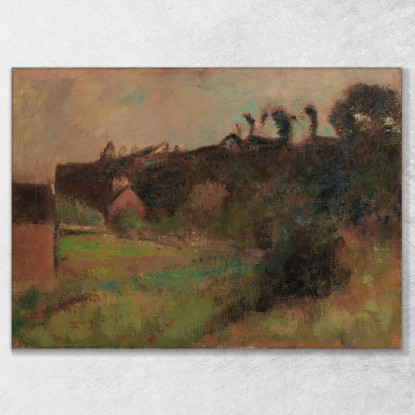 Case Ai Piedi Di Una Scogliera Edgar Degas edg207 quadro stampato su tela