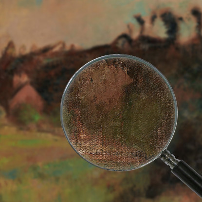 Case Ai Piedi Di Una Scogliera Edgar Degas edg207 quadro stampato su tela