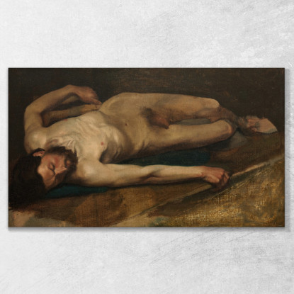 Nudo Maschile Edgar Degas edg208 quadro stampato su tela