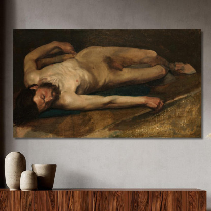 Nudo Maschile Edgar Degas edg208 quadro stampato su tela