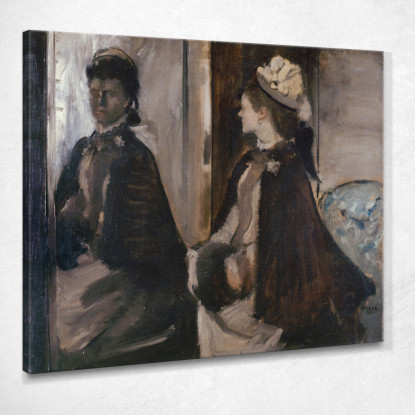 La Signora Jeantaud Allo Specchio Edgar Degas edg216 quadro stampato su tela