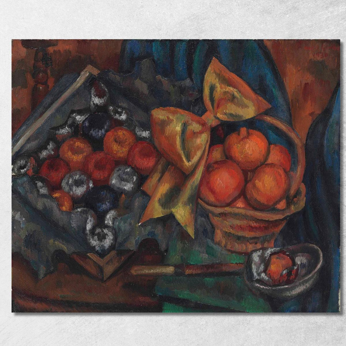 Natura Morta Con Melograni E Frutta Mark Gertler mgr24 quadro stampato su tela