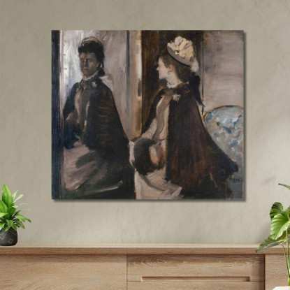 La Signora Jeantaud Allo Specchio Edgar Degas edg216 quadro stampato su tela