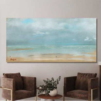 Spiaggia Con La Bassa Marea Edgar Degas edg222 quadro stampato su tela