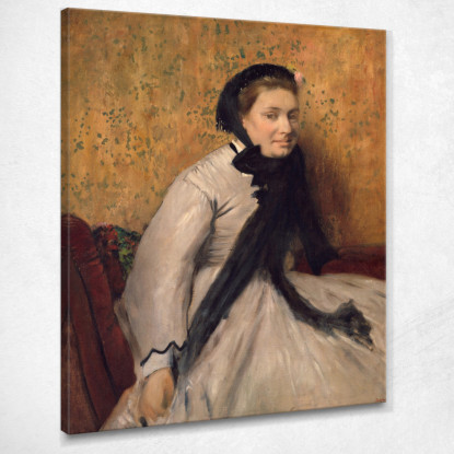 Ritratto Di Una Donna In Grigio Edgar Degas edg227 quadro stampato su tela