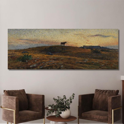 La Brughiera Di Öland Al Tramonto Nils Kreuger nkr63 quadro stampato su tela