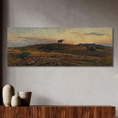 La Brughiera Di Öland Al Tramonto Nils Kreuger nkr63 quadro stampato su tela