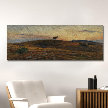 La Brughiera Di Öland Al Tramonto Nils Kreuger nkr63 quadro stampato su tela