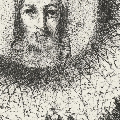 E Il Volto Di Cristo Brillò Nel Disco Del Sole Odilon Redon ord6 quadro stampato su tela