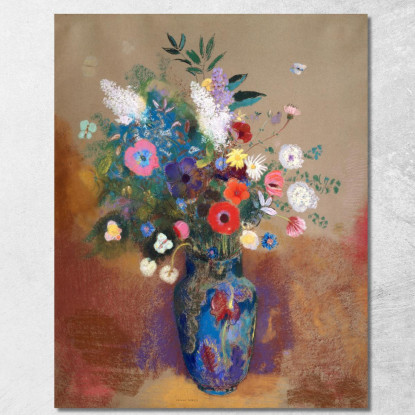 Mazzo Di Fiori Odilon Redon ord11 quadro stampato su tela