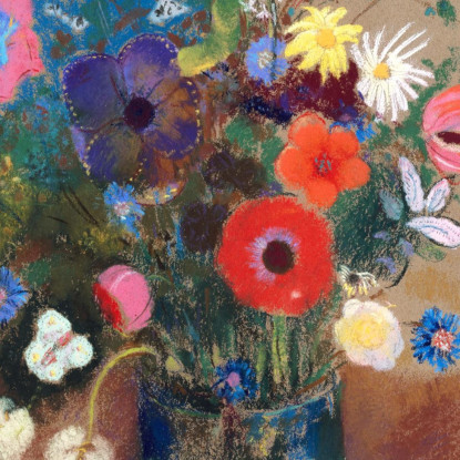 Mazzo Di Fiori Odilon Redon ord11 quadro stampato su tela