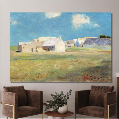 Villaggio Bretone Odilon Redon ord12 quadro stampato su tela