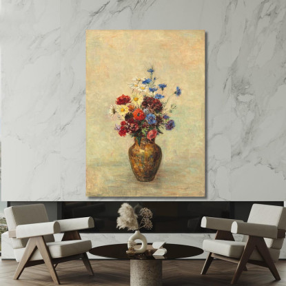 Fiori In Un Vaso Odilon Redon ord24 quadro stampato su tela