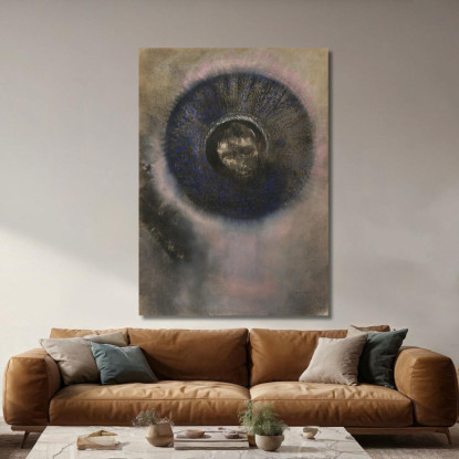 Testa Dentro Un'Aureola Odilon Redon ord30 quadro stampato su tela