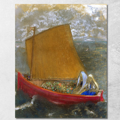 La Voile Jaune La Vela Gialla Odilon Redon ord35 quadro stampato su tela