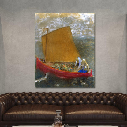 La Voile Jaune La Vela Gialla Odilon Redon ord35 quadro stampato su tela