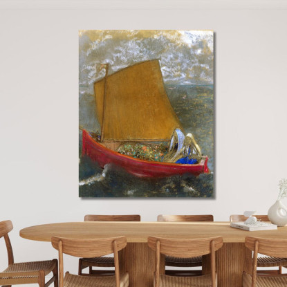 La Voile Jaune La Vela Gialla Odilon Redon ord35 quadro stampato su tela