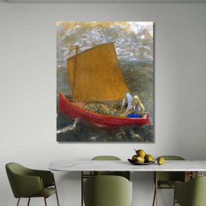 La Voile Jaune La Vela Gialla Odilon Redon ord35 quadro stampato su tela