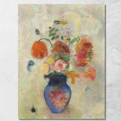 Grande Vaso Con Fiori Odilon Redon ord37 quadro stampato su tela