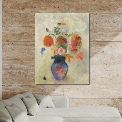 Grande Vaso Con Fiori Odilon Redon ord37 quadro stampato su tela