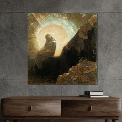 Malinconia Odilon Redon ord44 quadro stampato su tela