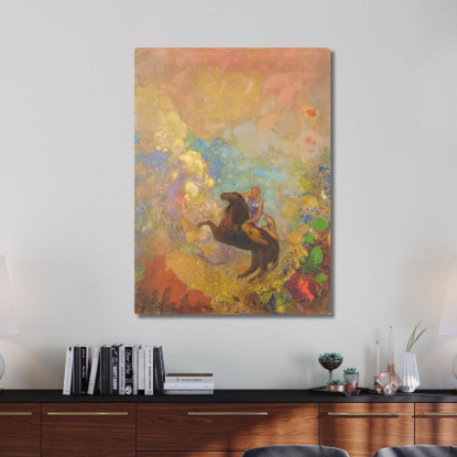 Musa Su Pegaso Odilon Redon ord45 quadro stampato su tela