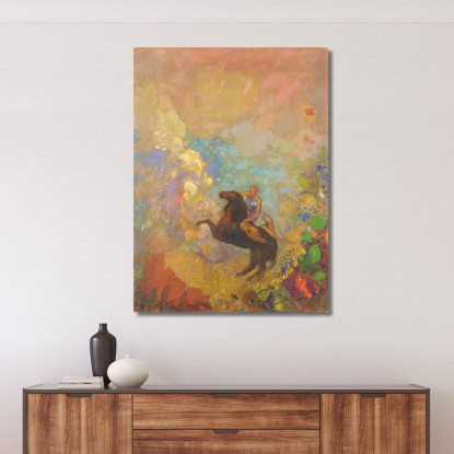 Musa Su Pegaso Odilon Redon ord45 quadro stampato su tela