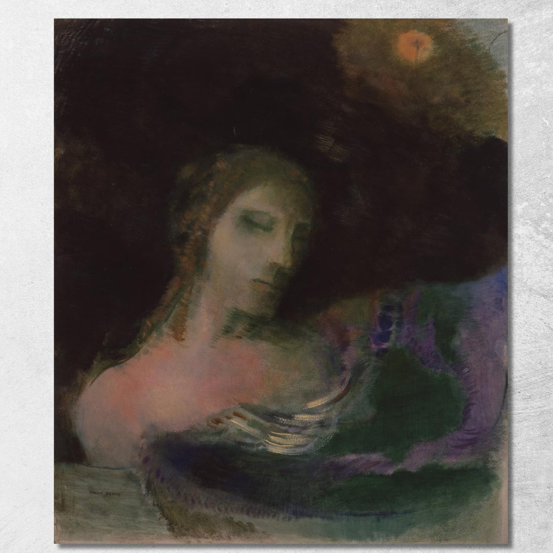 Ofelia Odilon Redon ord50 quadro stampato su tela