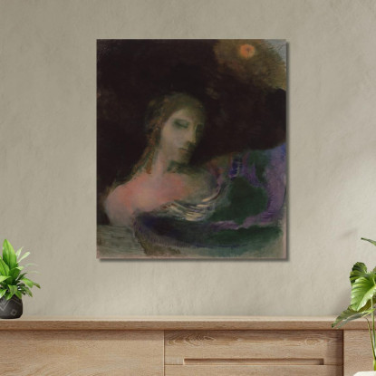 Ofelia Odilon Redon ord50 quadro stampato su tela