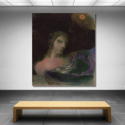 Ofelia Odilon Redon ord50 quadro stampato su tela