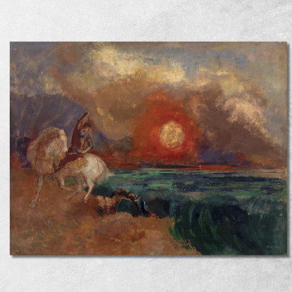 San Giorgio E Il Drago San Giorgio E Il Drago Odilon Redon ord61 quadro stampato su tela