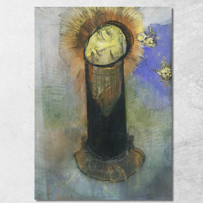 La Testa Di San Giovanni Battista Su Una Colonna Di Odilon Redon Odilon Redon ord74 quadro stampato su tela