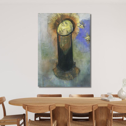 La Testa Di San Giovanni Battista Su Una Colonna Di Odilon Redon Odilon Redon ord74 quadro stampato su tela