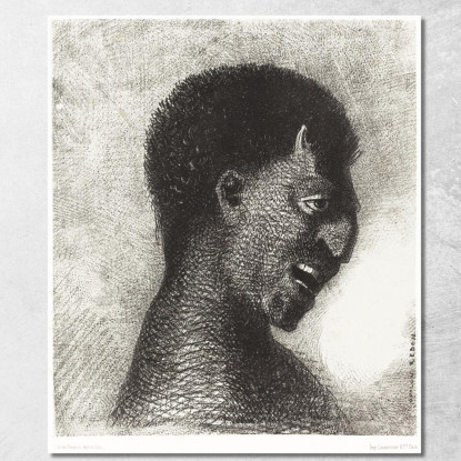 Il Satiro Dal Sorriso Cinico Odilon Redon ord77 quadro stampato su tela