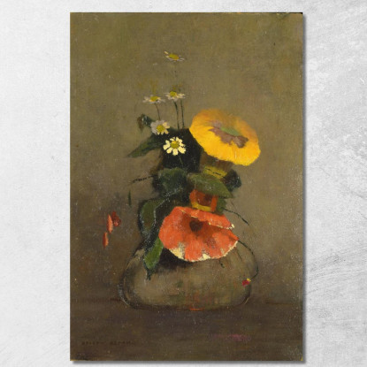 Vaso Di Fiori 3 Odilon Redon ord87 quadro stampato su tela